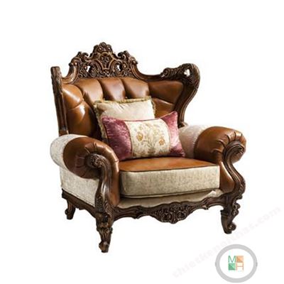 Sofa đơn cổ điển bọc da